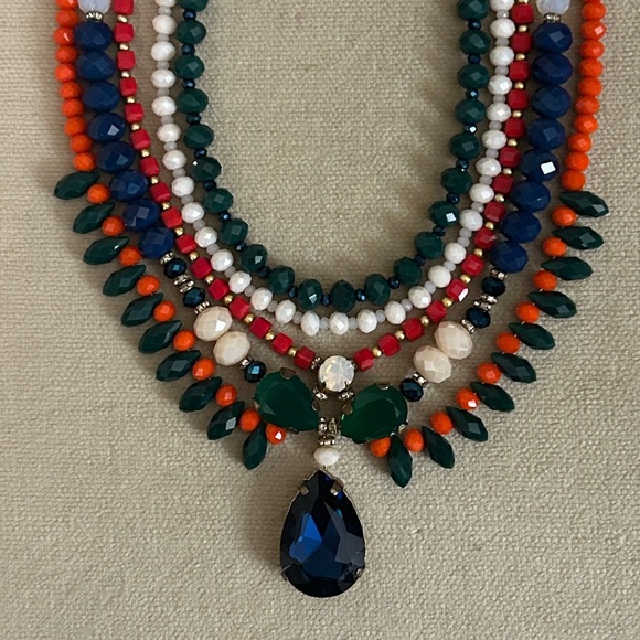 House of Moda Jewelry - House of Moda Elegant Statement Multicolour Beaded Necklace